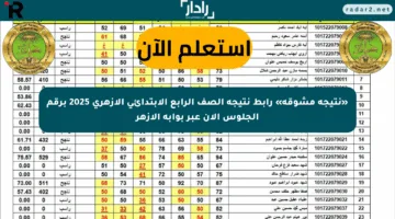 «نتيجة مشوقة» رابط نتيجة الصف الرابع الابتدائي الأزهري 2025 برقم الجلوس الآن عبر بوابة الأزهر